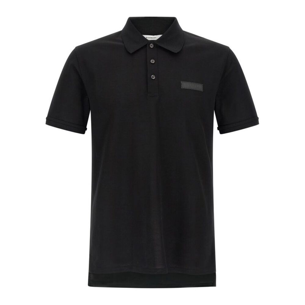 Givenchy Black Cotton Polo Men's Shirt